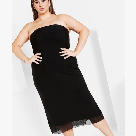 City Chic Dresses & Skirts - City Chic Black Strapless Midi